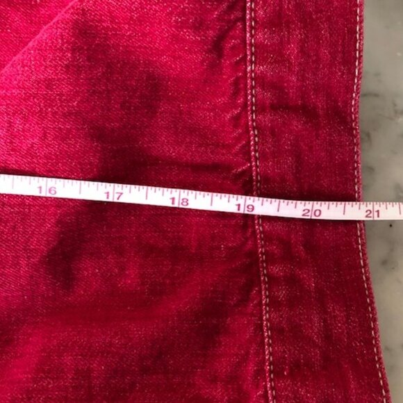 TOMMY HILFIGER Red Denim Trucker Jacket Large Vintage 2000 - Picture 17 of 17